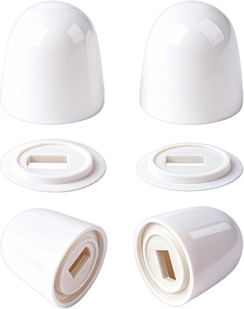 smrtcol Universal Toilet Bolt Caps, Push-on Design Floor Bolt Covers with Extra Washers for Bathroom, 1.44 Inch Toilet Screw Covers Hide Ugly Bolts (4 Pack) - Image 1